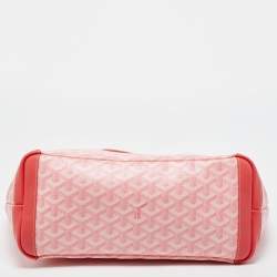 Pre Owned Goyard Pink Goyardine Coated Canvas and Leather Artois PM Tote
