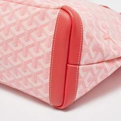 Pre Owned Goyard Pink Goyardine Coated Canvas and Leather Artois PM Tote
