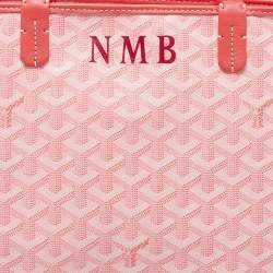 Pre Owned Goyard Pink Goyardine Coated Canvas and Leather Artois PM Tote