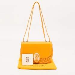 Pre Owned Goyard Yellow Goyardine Coated Canvas and Leather 233 PM Shoulder Bag