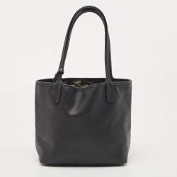 Pre Owned Goyard Black Leather Mini Anjou Tote