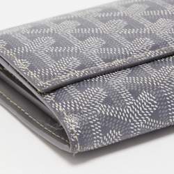 Pre Owned Goyard Grey Goyardine Coated Canvas Varenne Continental Wallet
