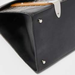 Pre Owned Goyard Black Goyardine Coated Canvas and Leather Saigon MM Top Handle Bag