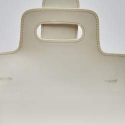 Goyard White Goyardine Coated Canvas and Leather PM Saigon Top Handle Bag