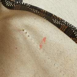 Pre Owned Goyard Brown/Black Goyardine Coated Canvas and Leather Reversible Anjou PM Tote