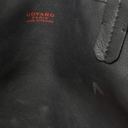 Pre Owned Goyard Brown/Black Goyardine Coated Canvas and Leather Reversible Anjou PM Tote