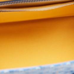 Goyard Blue Goyardine Coated Canvas and Leather Saigon MM Top Handle Bag