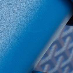Goyard Blue Goyardine Coated Canvas and Leather Saigon MM Top Handle Bag