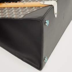 Goyard Black Goyardine Coated Canvas and Leather Saigon MM Top Handle Bag