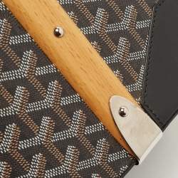 Goyard Black Goyardine Coated Canvas and Leather Saigon MM Top Handle Bag