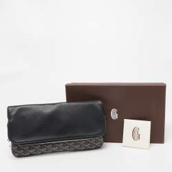 Goyard Black Goyardine Coated Canvas and Leather Sainte Marie Clutch