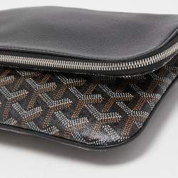 Goyard Black Goyardine Coated Canvas and Leather Sainte Marie Clutch