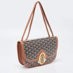 Goyard Brown Goyardine Coated Canvas and Leather 223 Bag