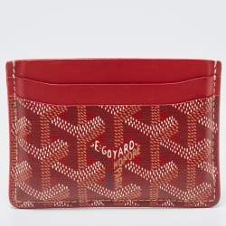 Goyard Red Goyardine Coated Canvas and Leather Saint Sulpice Wallet