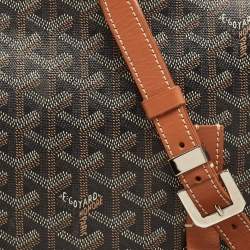 Goyard Black/Brown Goyardine Coated Canvas and Leather Belvedere MM Saddle Bag