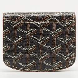 Goyard Brown Goyardine Coated Canvas and Leather Flap Card Case
