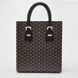 Goyard Black Goyardine Coated Canvas and Leather Comores PM Tote