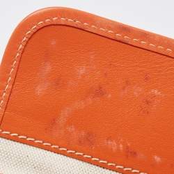 Pre Owned Goyard Orange Goyardine Coated Canvas and Leather Saint Louis PM Tote