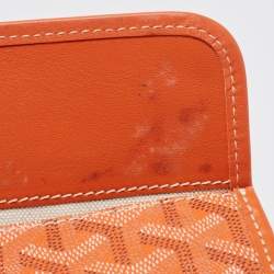 Pre Owned Goyard Orange Goyardine Coated Canvas and Leather Saint Louis PM Tote