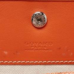 Pre Owned Goyard Orange Goyardine Coated Canvas and Leather Saint Louis PM Tote