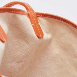 Pre Owned Goyard Orange Goyardine Coated Canvas and Leather Saint Louis PM Tote