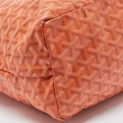 Pre Owned Goyard Orange Goyardine Coated Canvas and Leather Saint Louis PM Tote