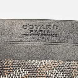 Pre Owned Goyard Black Goyardine Coated Canvas and Leather Saint Sulpice Card Holder