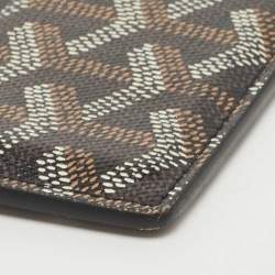 Pre Owned Goyard Black Goyardine Coated Canvas and Leather Saint Sulpice Card Holder