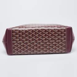 Pre Owned Goyard Burgundy Goyardine Coated Canvas and Leather Bellechasse PM Tote