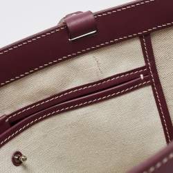 Pre Owned Goyard Burgundy Goyardine Coated Canvas and Leather Bellechasse PM Tote
