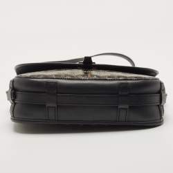 Pre Owned Goyard Black Goyardine Coated Canvas Belvedere PM Shoulder Bag