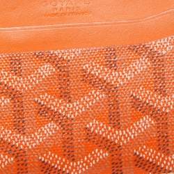 Pre Owned Goyard Orange Goyardine Coated Canvas and Leather Saint Sulpice Card Holder