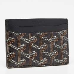 Goyard Black Goyardine Coated Canvas and Leather Saint Sulpice Card Holder