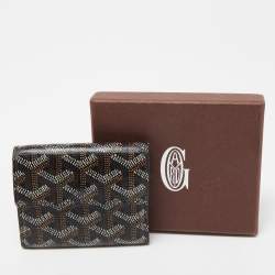 Pre Owned Goyard Black Goyardine Coated Canvas Marigny Wallet