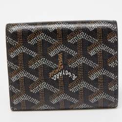 Pre Owned Goyard Black Goyardine Coated Canvas Marigny Wallet