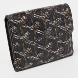 Pre Owned Goyard Black Goyardine Coated Canvas Marigny Wallet
