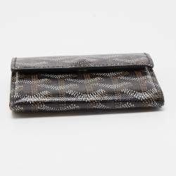Pre Owned Goyard Black Goyardine Coated Canvas Marigny Wallet