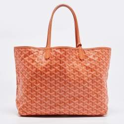 Goyard Orange Goyardine Coated Canvas and Leather Saint Louis PM Tote