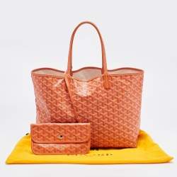 Goyard Orange Goyardine Coated Canvas and Leather Saint Louis PM Tote