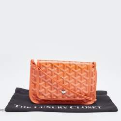 Goyard Orange Goyardine Coated Canvas Plumet Crossbody Bag