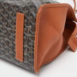 Pre Owned Goyard Brown Goyardine Coated Canvas and Leather Hardy PM Tote