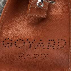 Pre Owned Goyard Brown Goyardine Coated Canvas and Leather Hardy PM Tote