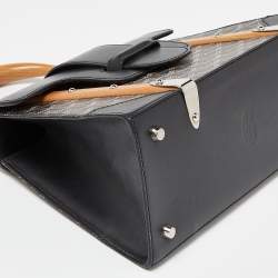 Goyard Black Goyardine Coated Canvas and Leather PM Saigon Top Handle Bag