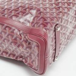 Pre Owned Goyard Burgundy Goyardine Coated Canvas and Leather Voltaire Tote