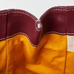 Pre Owned Goyard Burgundy Goyardine Coated Canvas and Leather Voltaire Tote