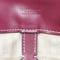 Pre Owned Goyard Burgundy Goyardine Coated Canvas and Leather Voltaire Tote