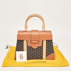 Goyard Brown Goyardine Coated Canvas and Leather Saigon MM Top Handle Bag