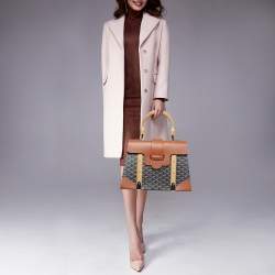 Goyard Brown Goyardine Coated Canvas and Leather Saigon MM Top Handle Bag