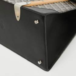 Pre Owned Goyard Black Goyardine Coated Canvas and Leather Saigon MM Top Handle Bag