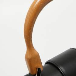 Pre Owned Goyard Black Goyardine Coated Canvas and Leather Saigon MM Top Handle Bag